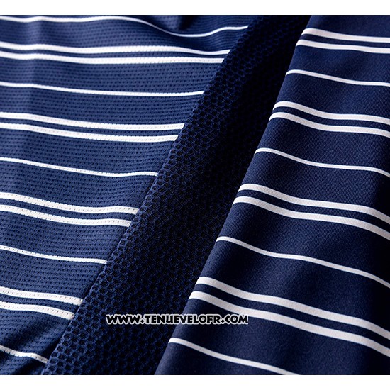 2019 Maillot Ciclismo La Passione Stripe Bleu Manches Courtes et Cuissard
